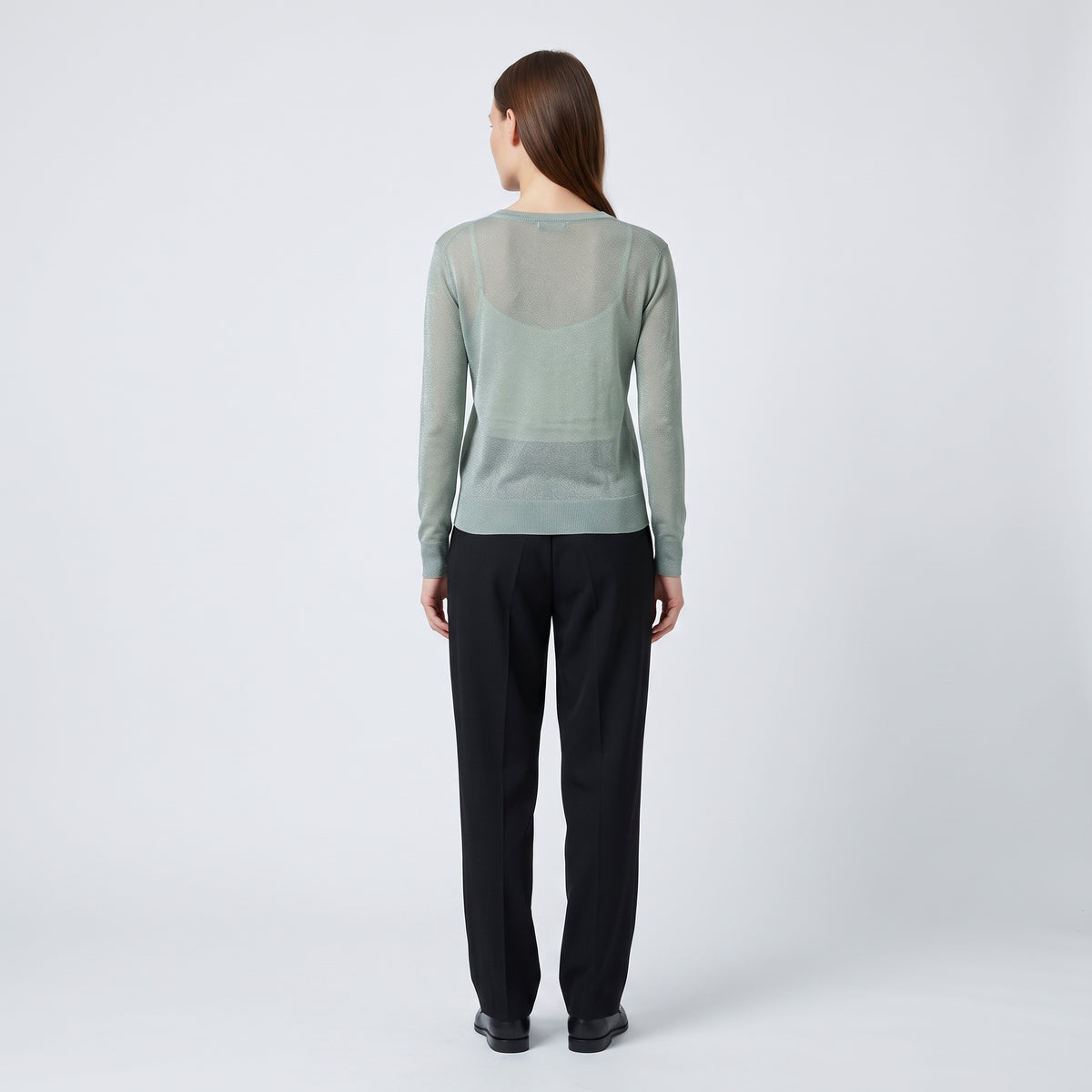 Shimmering Sage Crewneck Knit