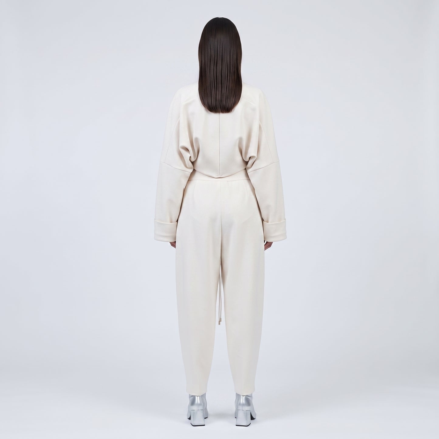 Structured Cropped Cream Jacket