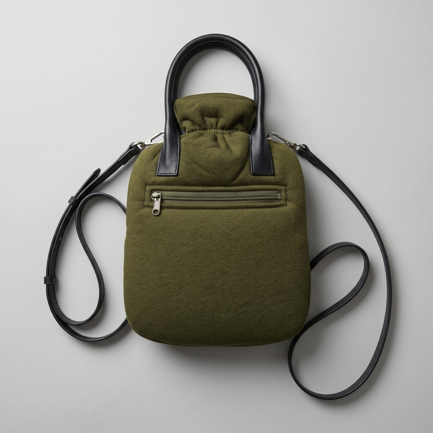 Fleece Drawstring Crossbody Bag