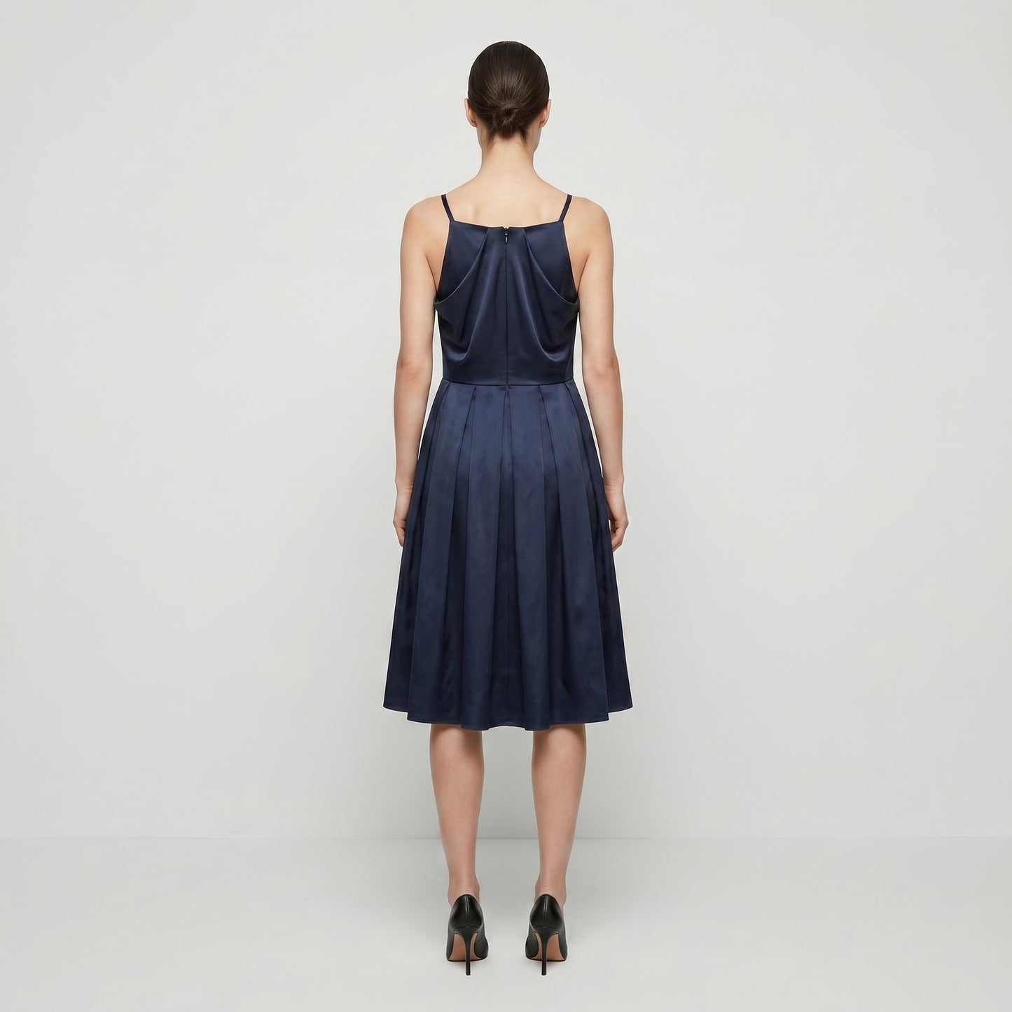 Elegant Pleated Halter Dress