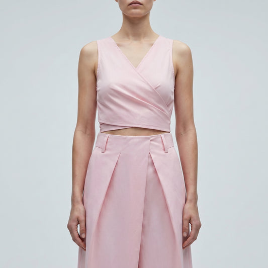 Pastel Pink Pleated Trousers