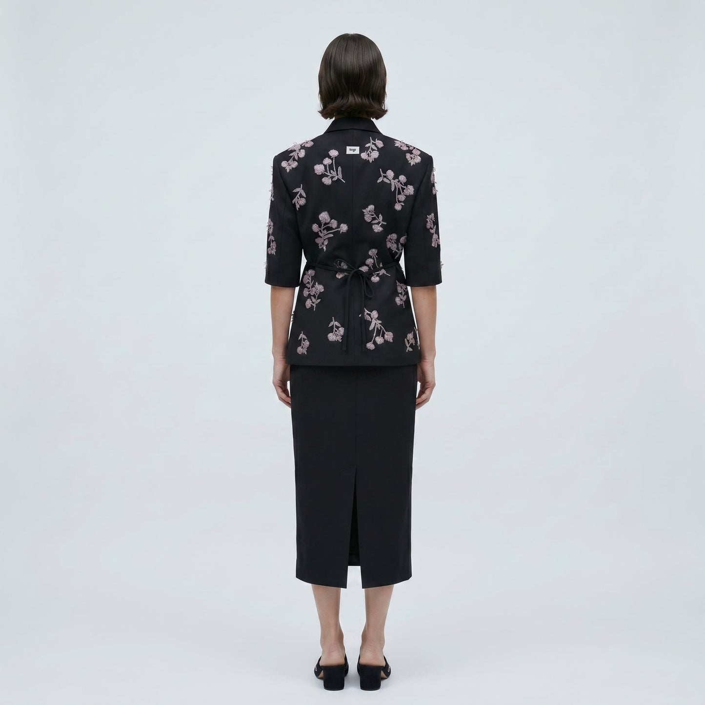 Floral Embroidered Structured Jacket