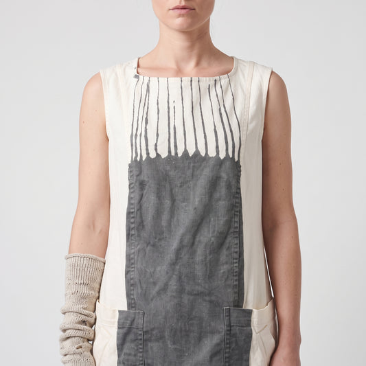 Abstract Print Sleeveless Dress