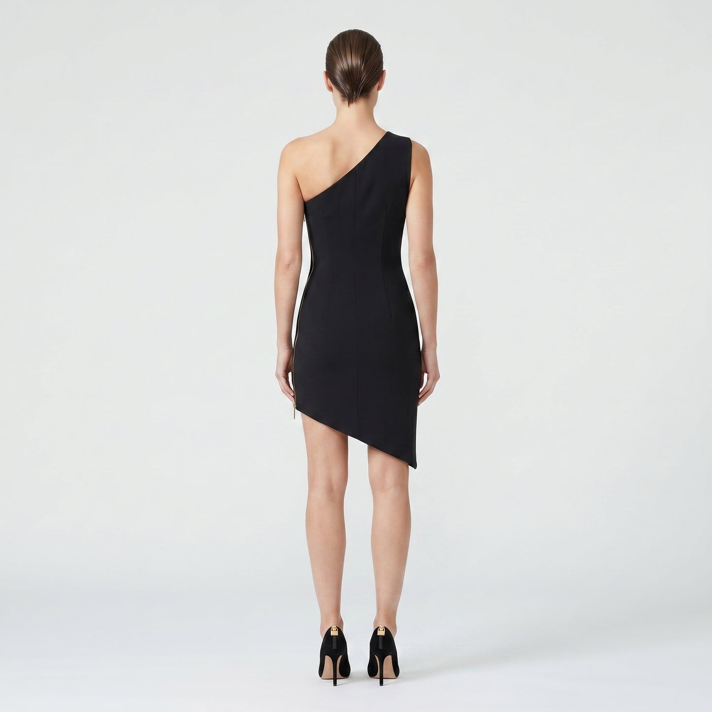 Asymmetric One-Shoulder Mini Dress