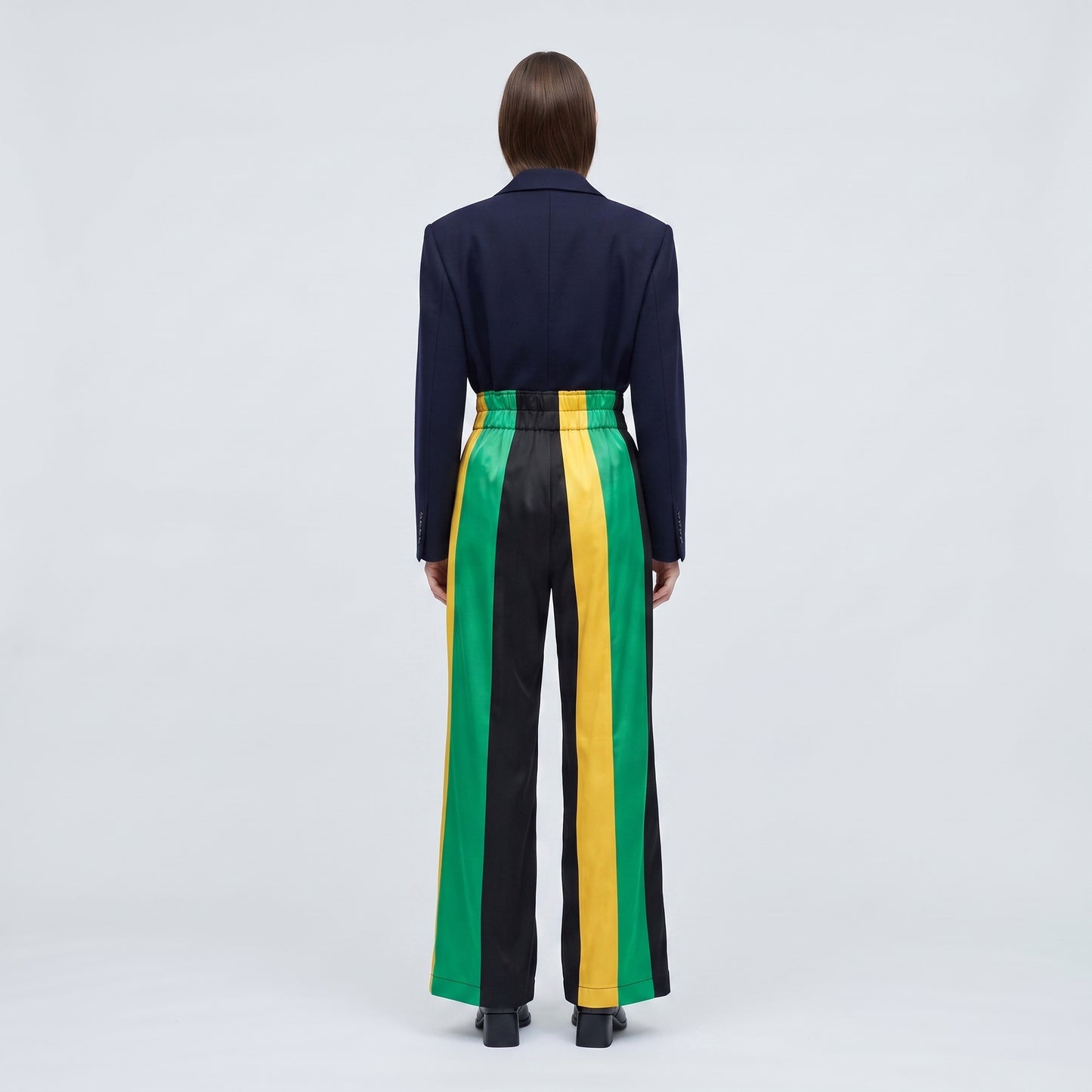 Colorblock High Waisted Trousers