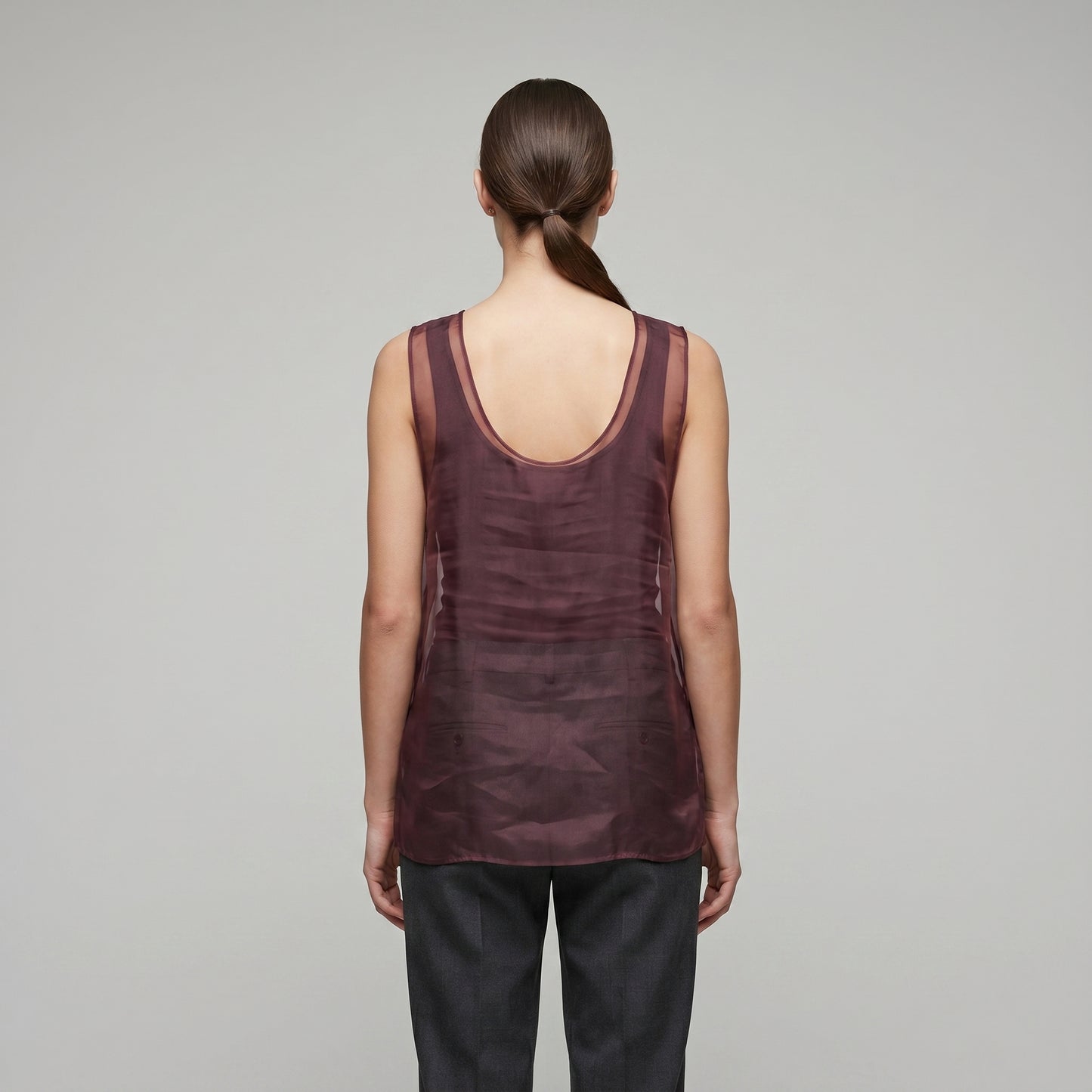 Sheer Mesh Heart Patch Tank