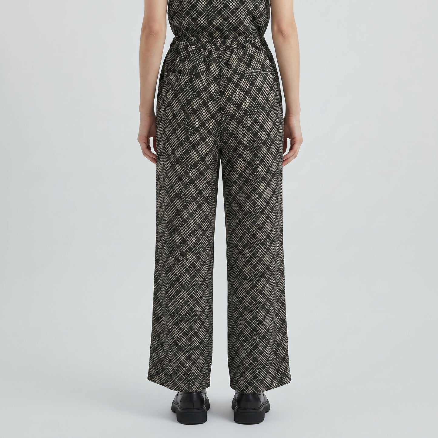 Check Pattern Relaxed Trousers