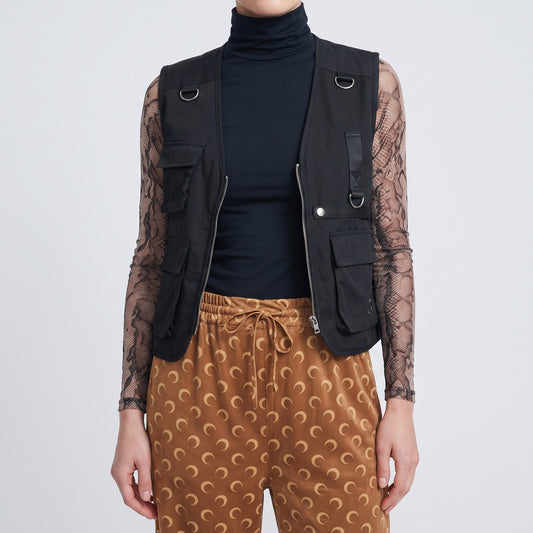 Monogram Print Drawstring Trousers