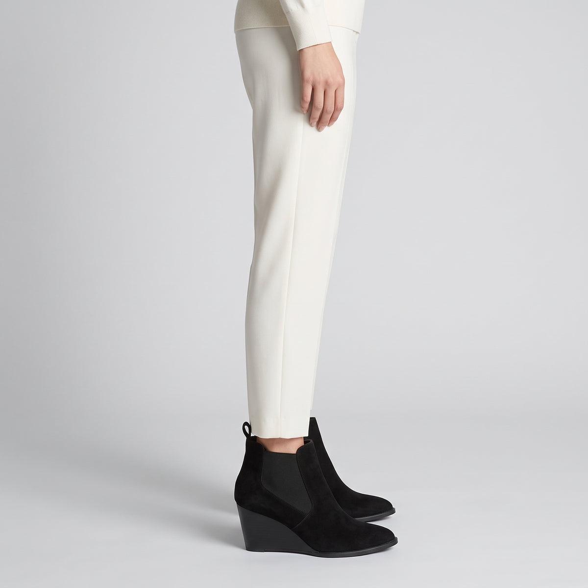 Suede Wedge Ankle Boots