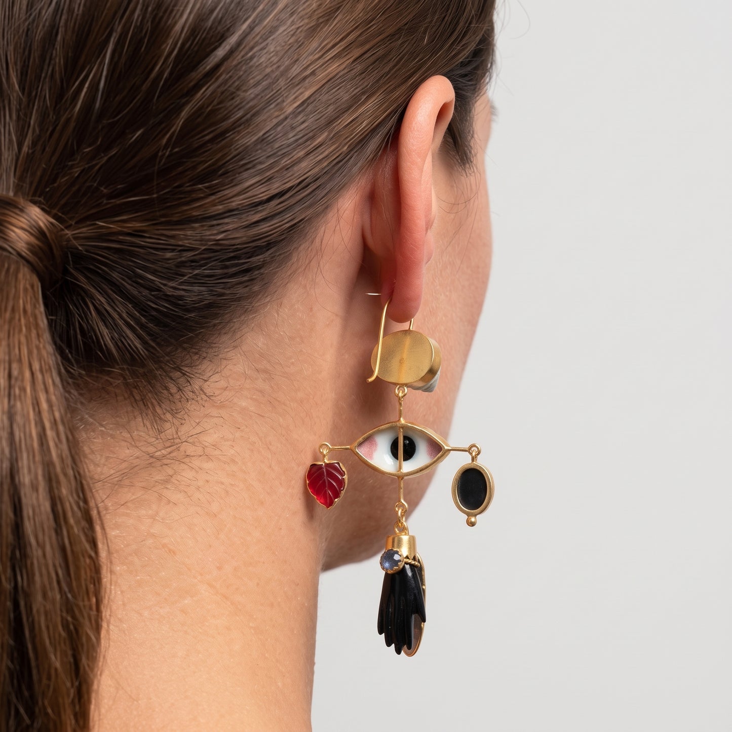 Eclectic Mixed Motif Statement Earrings