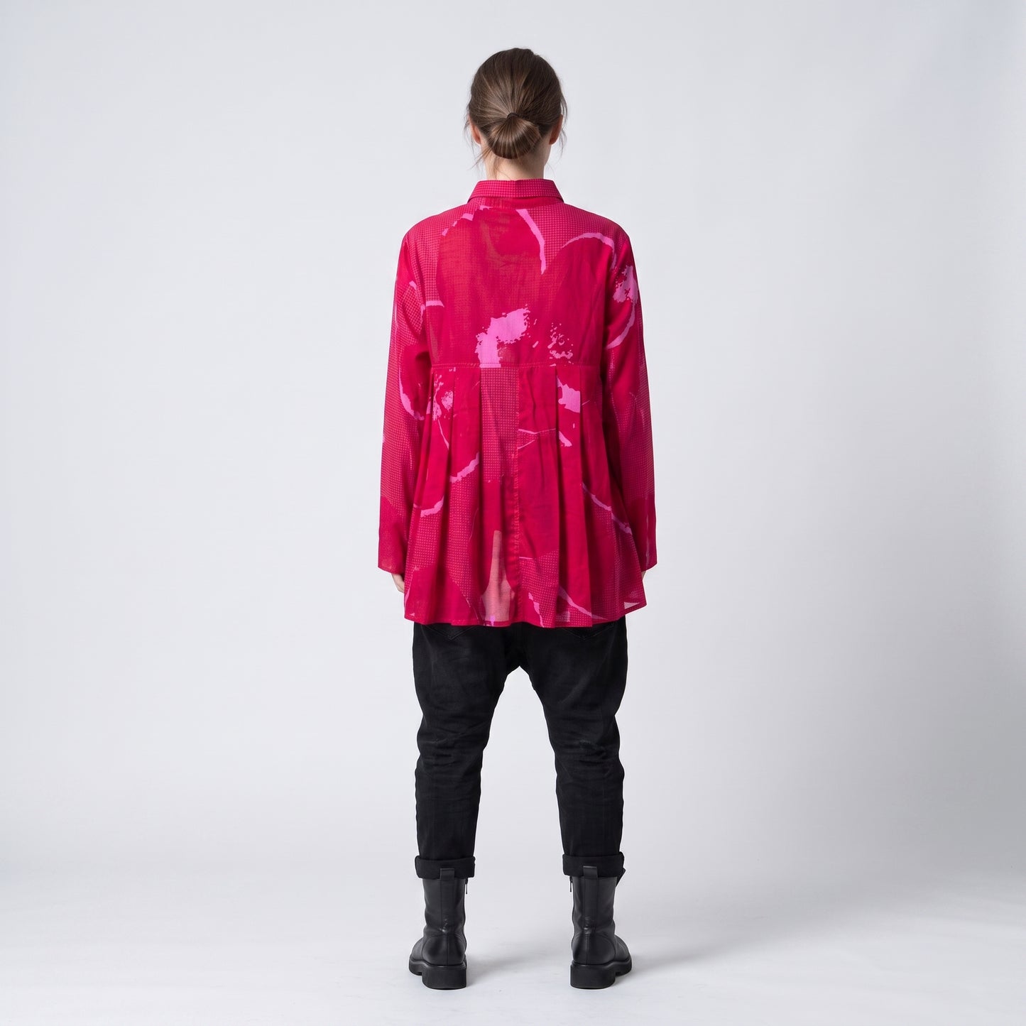 Abstract Print Button Down Shirt