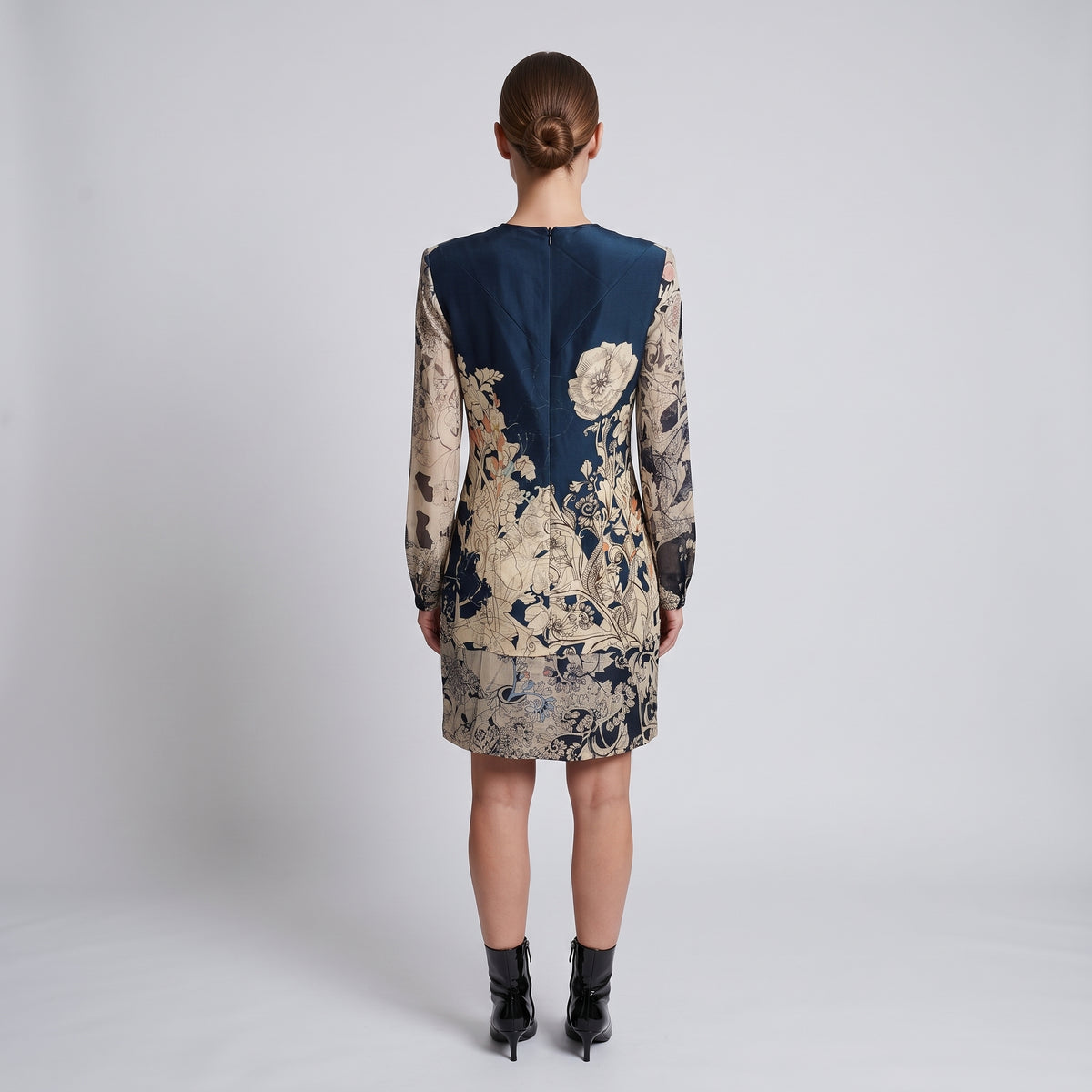 Floral Printed Long Sleeve Dress
