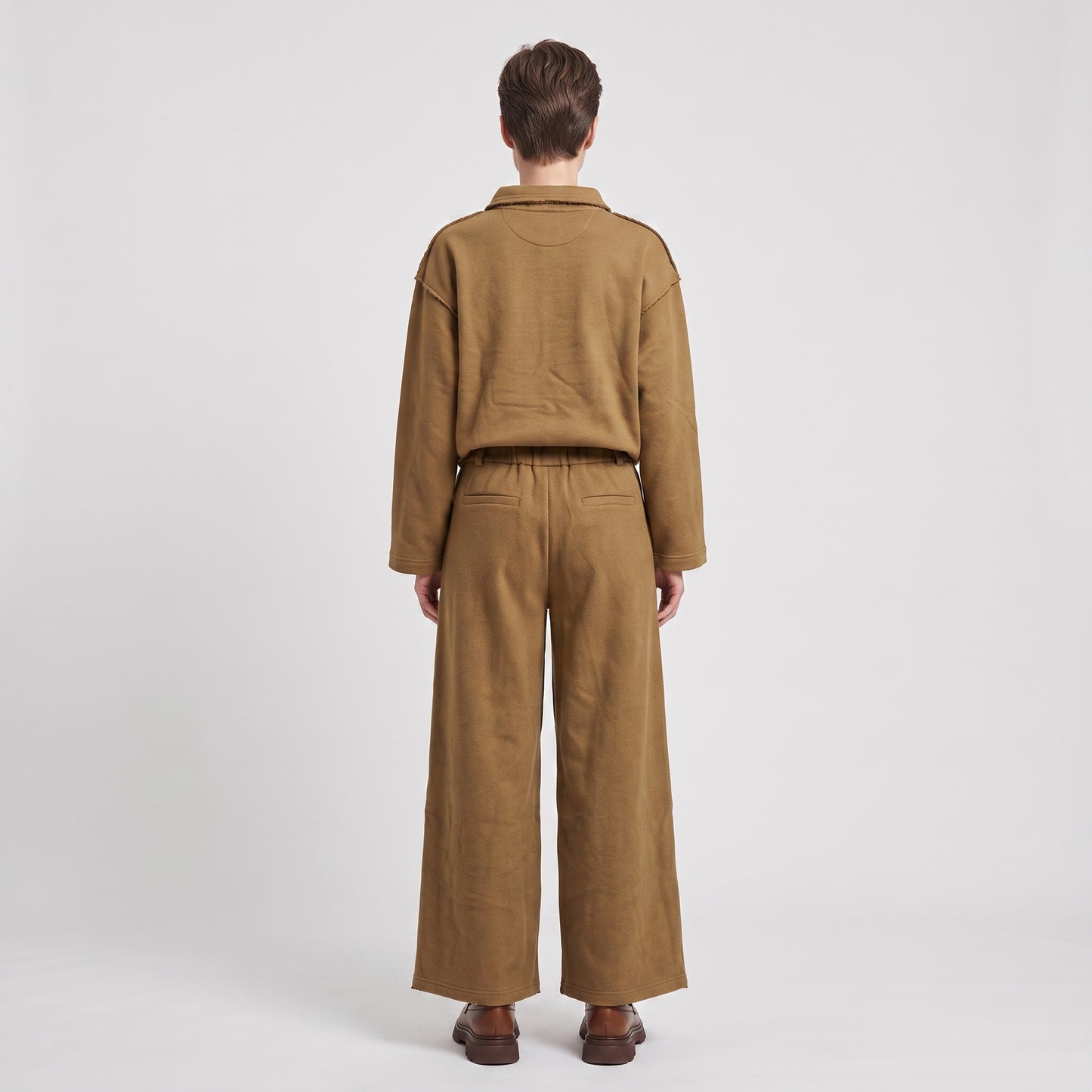 Raw Edge Cotton Knit Polo
