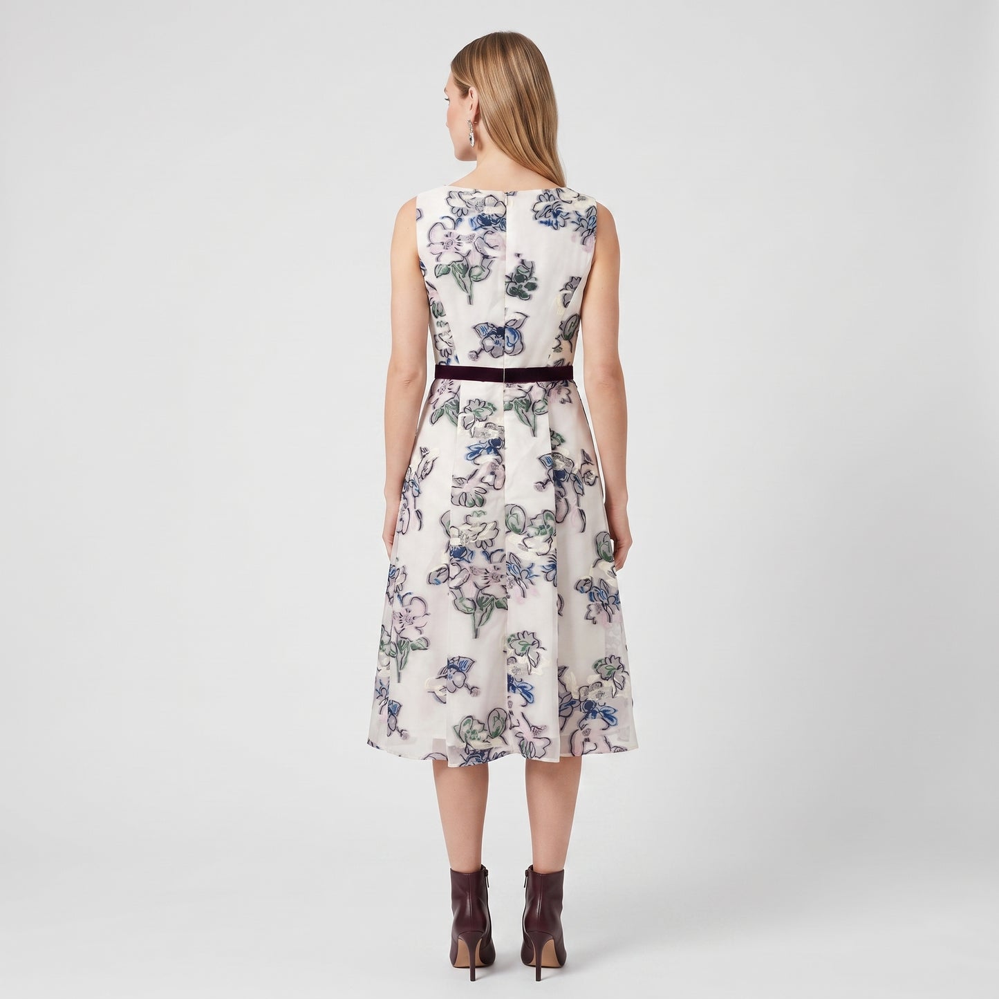 Floral Embroidered A-Line Dress