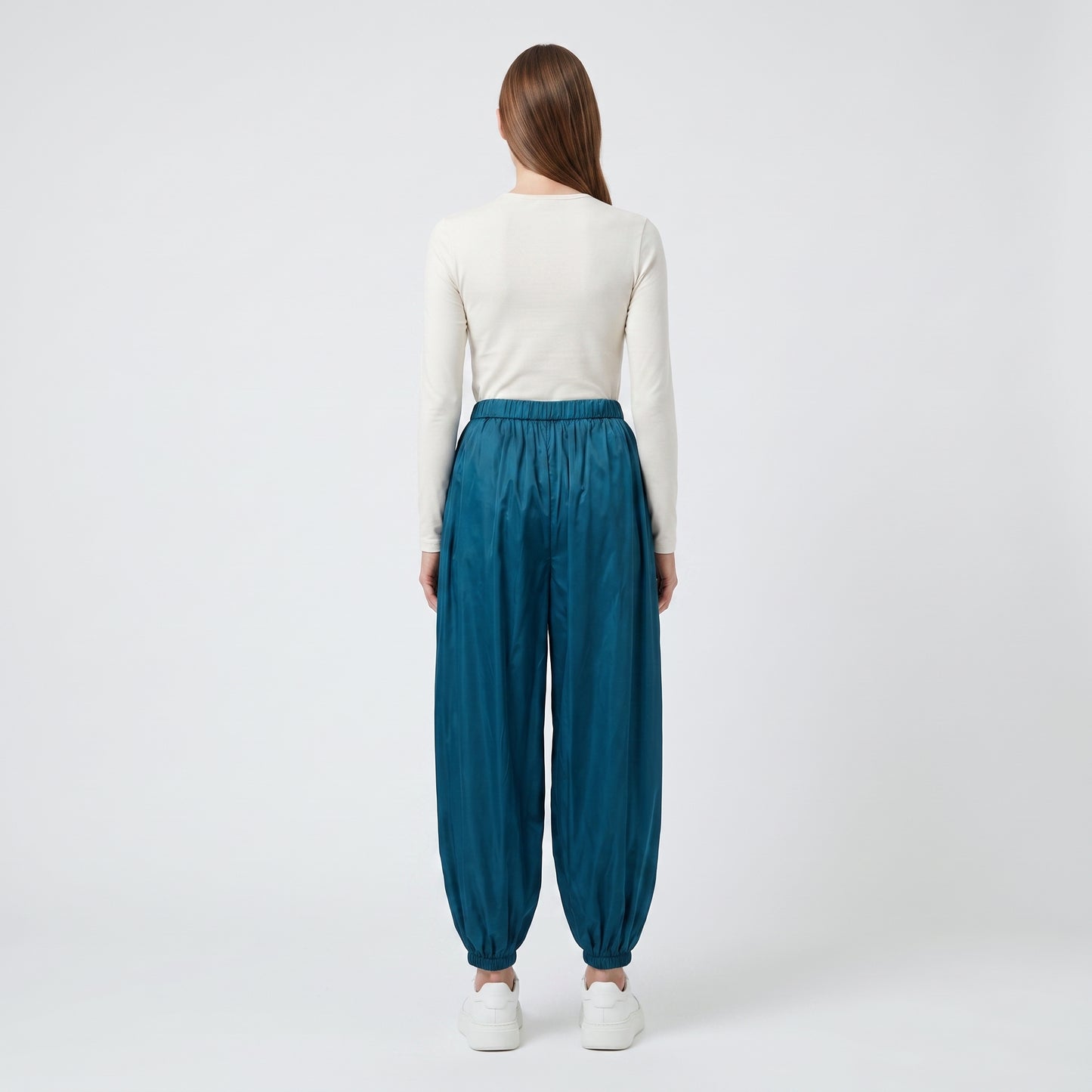 Teal Voluminous Balloon Trousers
