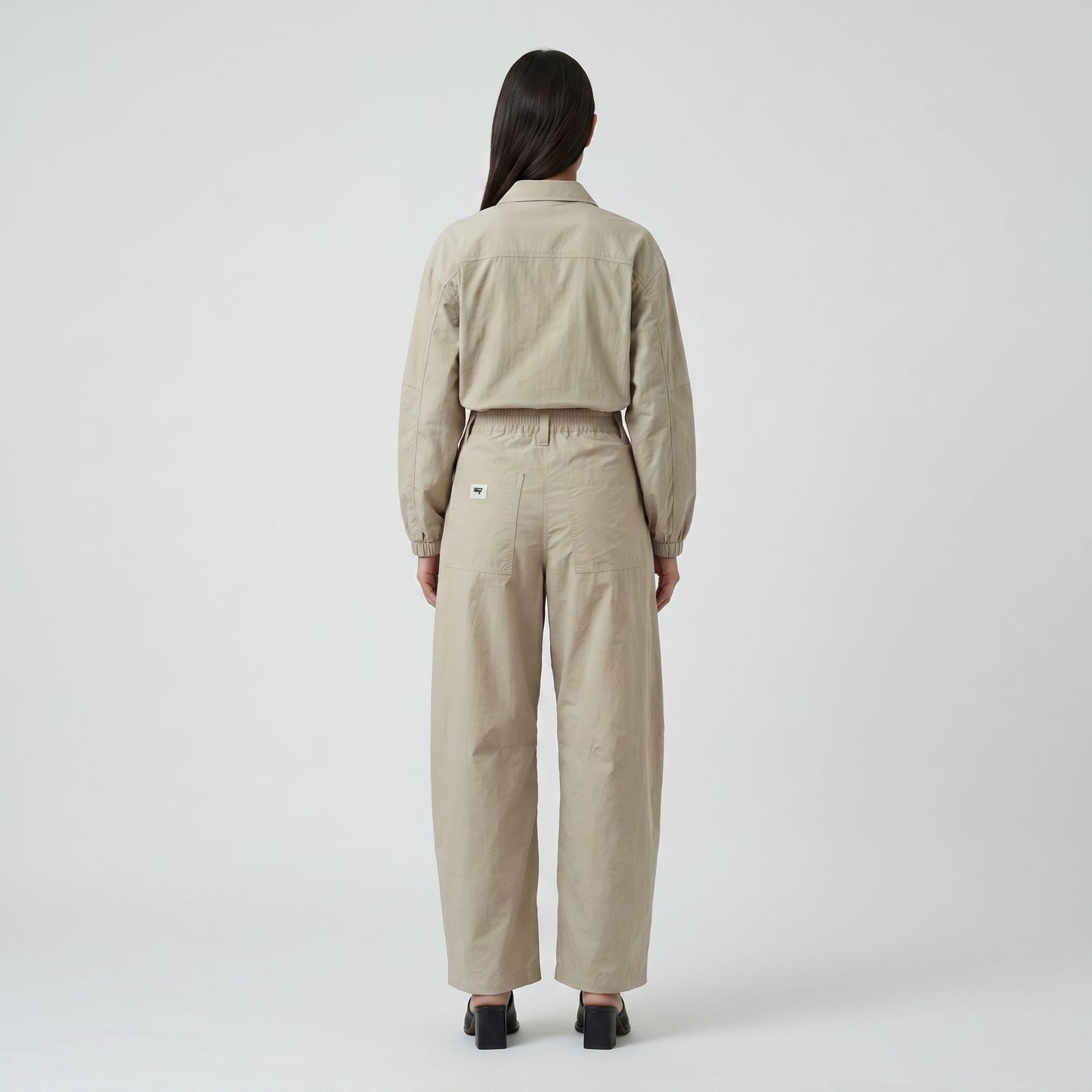 Tailored High-Waisted Neutral Trousers