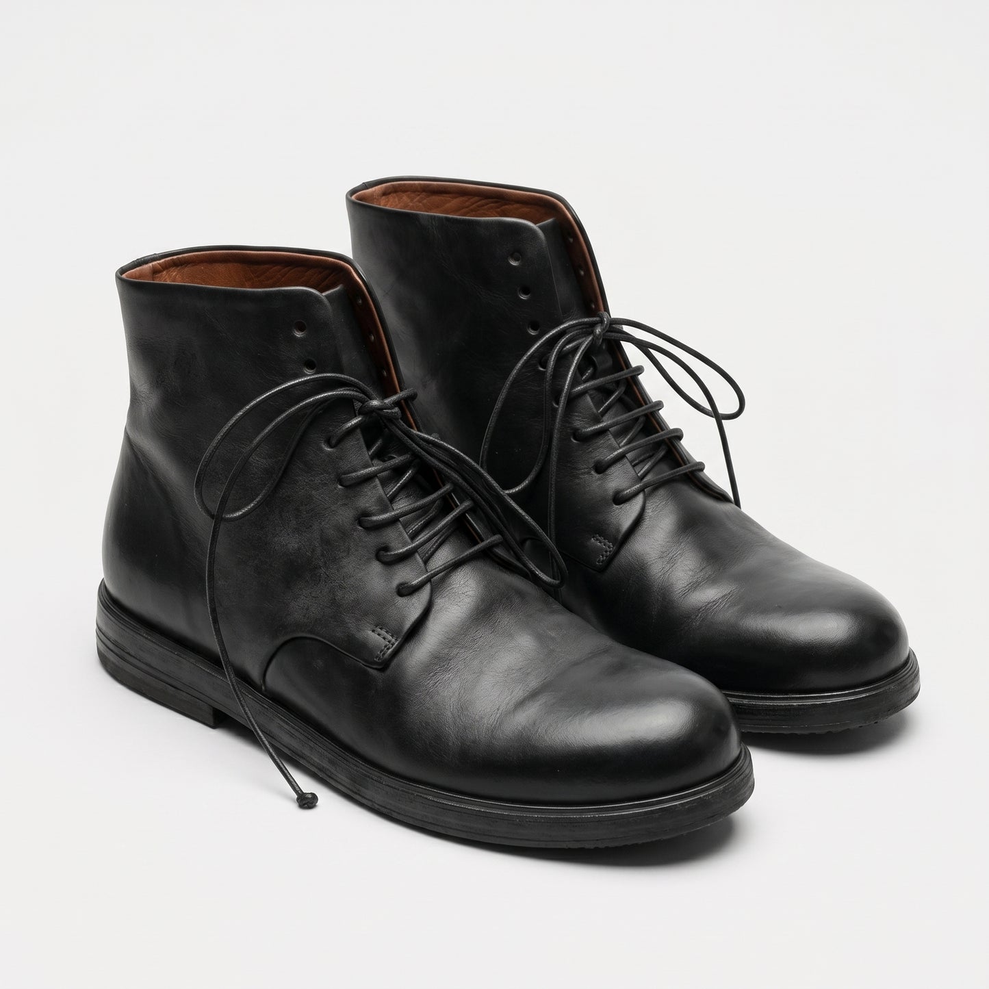 Classic Black Leather Ankle Boots