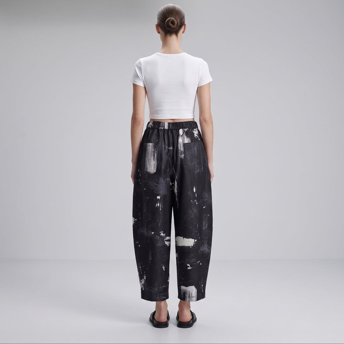 Abstract Print Tapered Trousers