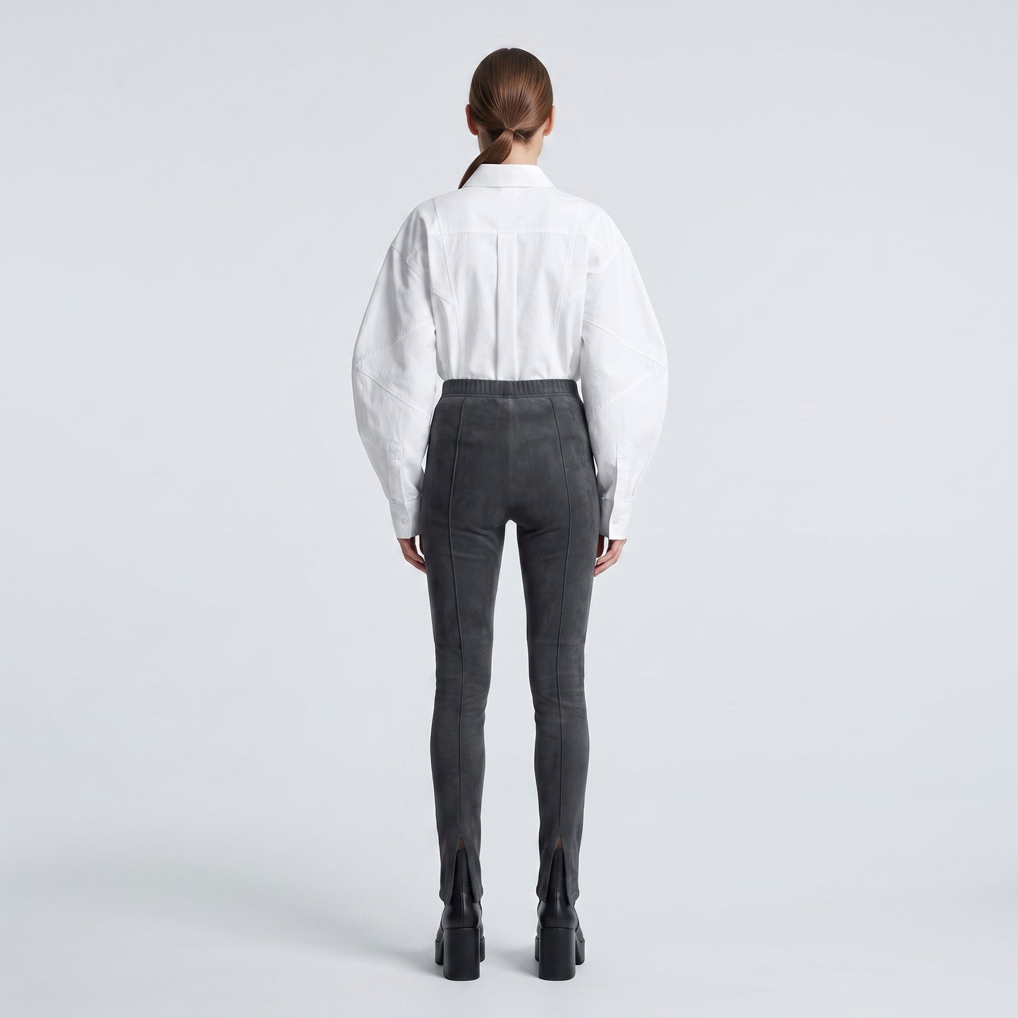 Suede Split Hem Leggings