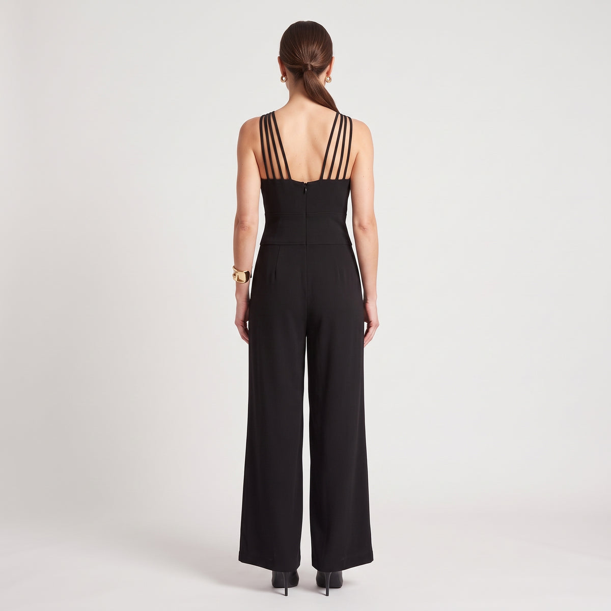 Caged Neckline Tailored Jumpsuit