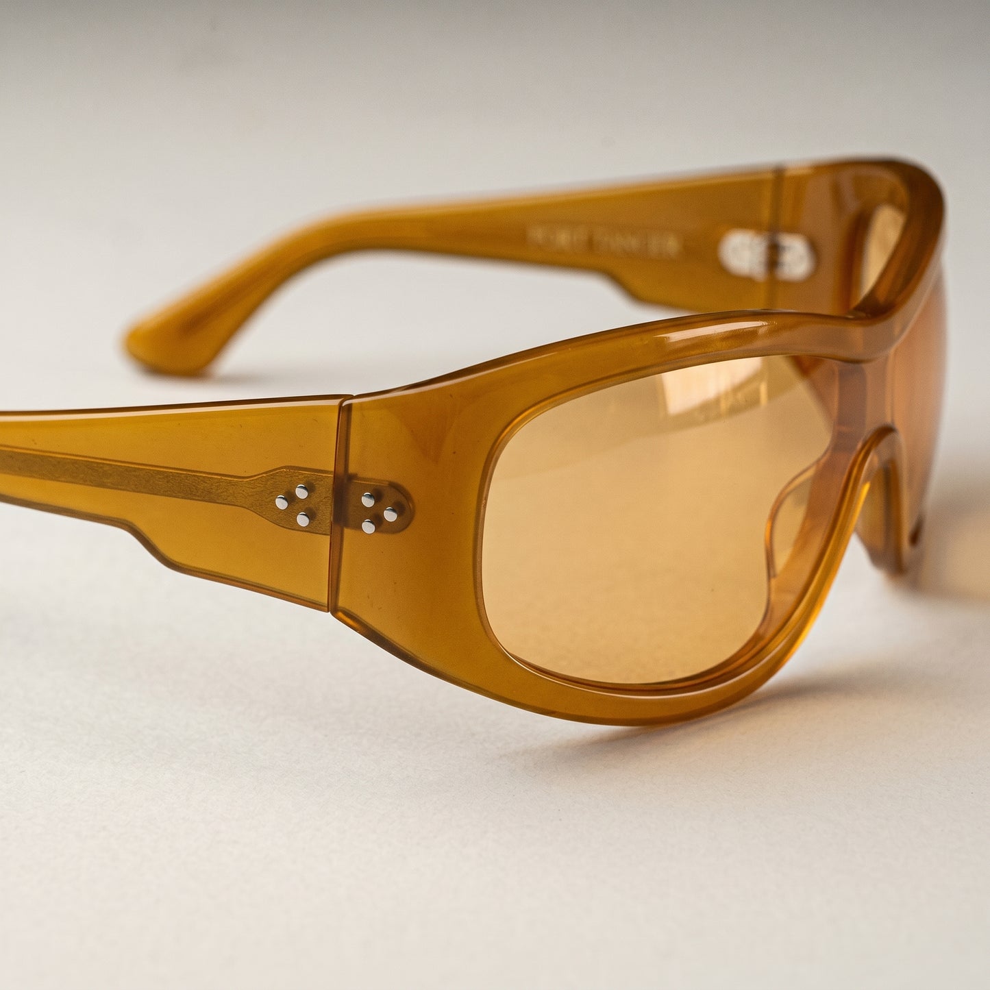 Retro Amber Shield Sunglasses