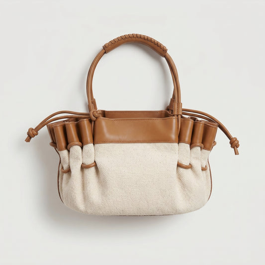 Canvas and Leather Tote Bag
