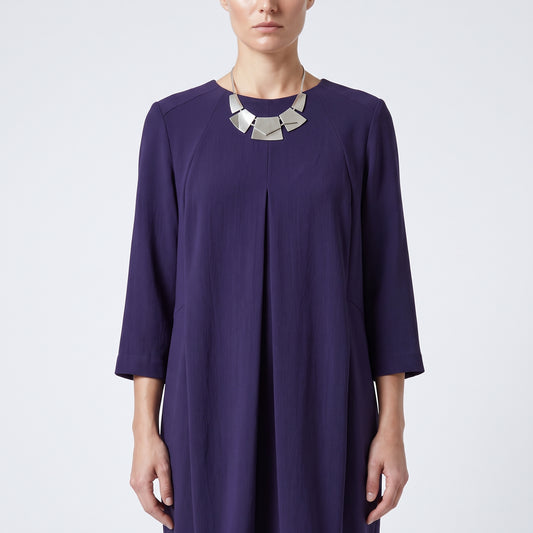 Elegant Deep Purple Shift Dress