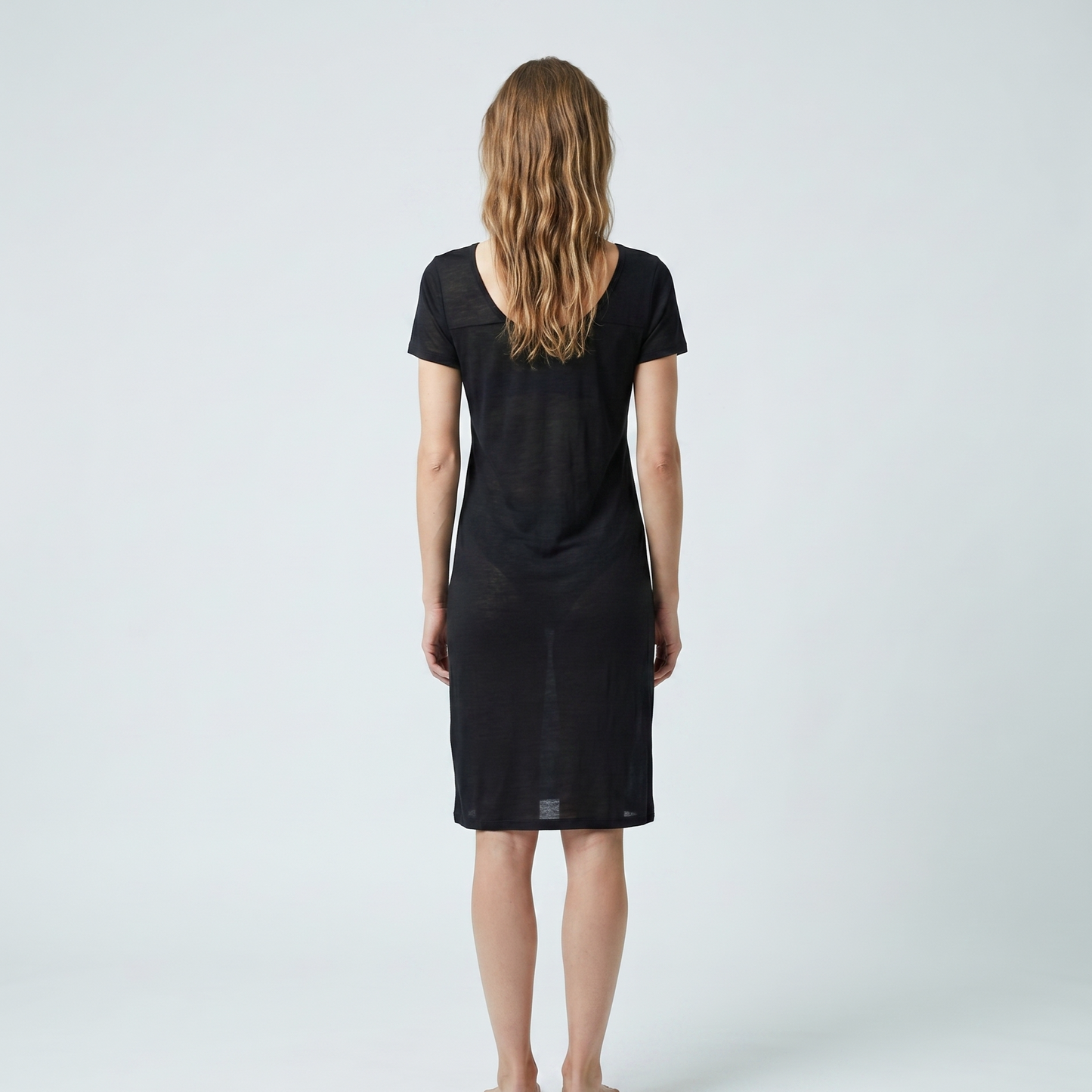 Sheer Minimalist Black Tunic