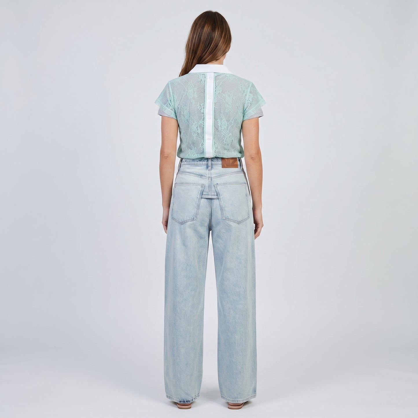 Light Wash Wide Leg Jeans
