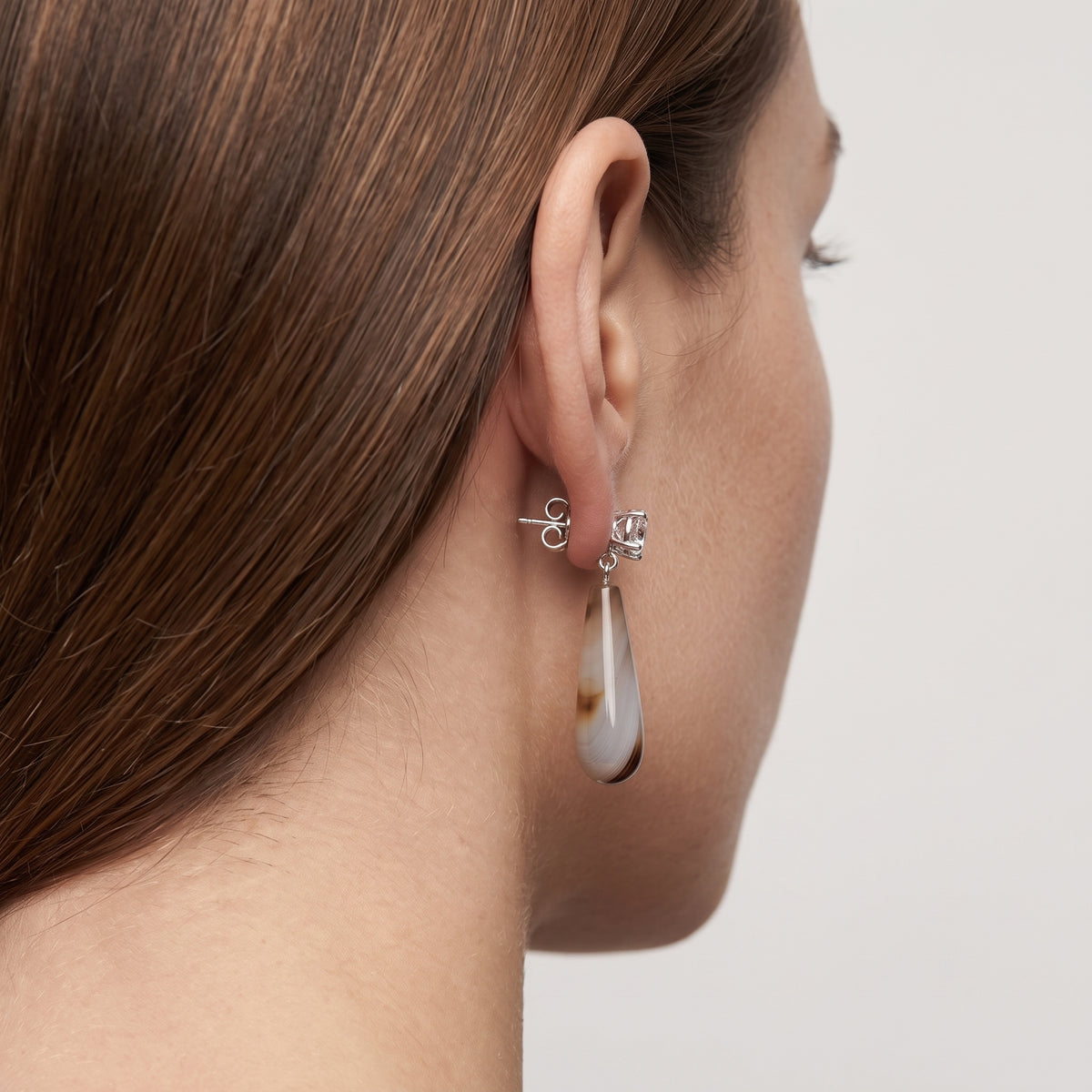 Stone Drop Crystal Earrings