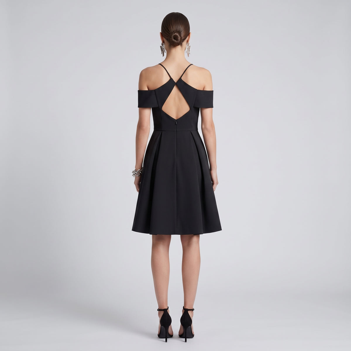 Elegant Cold Shoulder Mini Dress