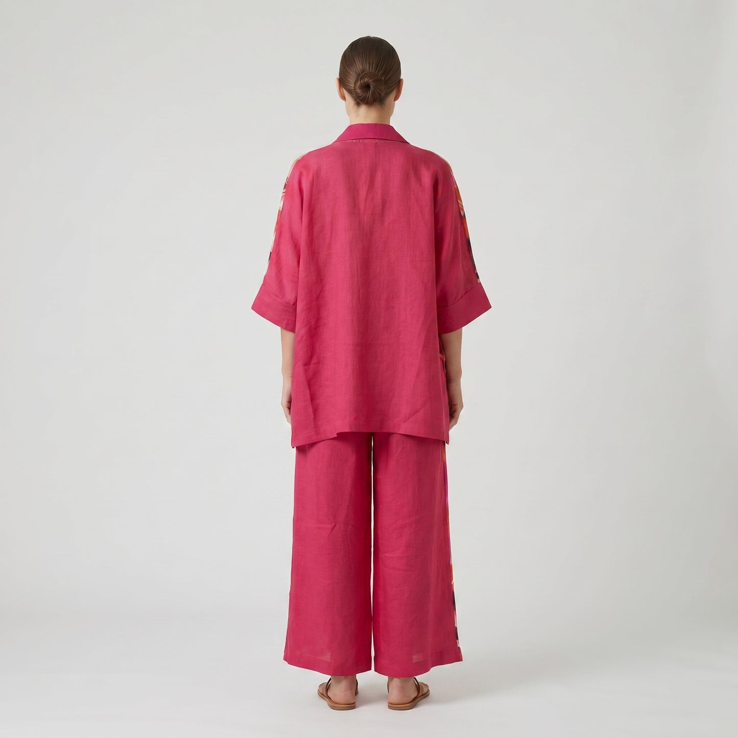Abstract Print Wide Leg Trousers