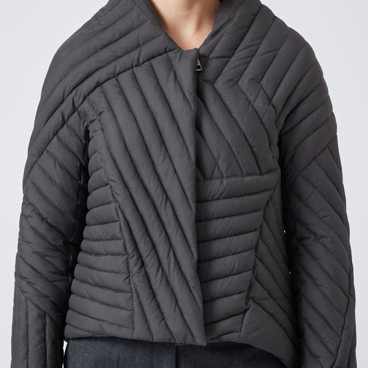 Asymmetric Quilted Technical Jacket