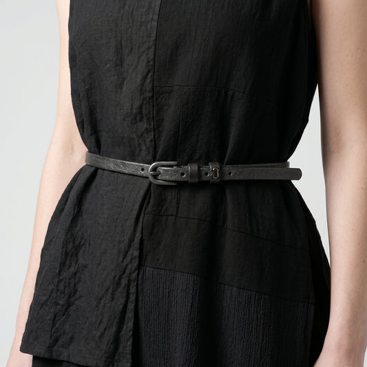 Slim Distressed Leather Belt