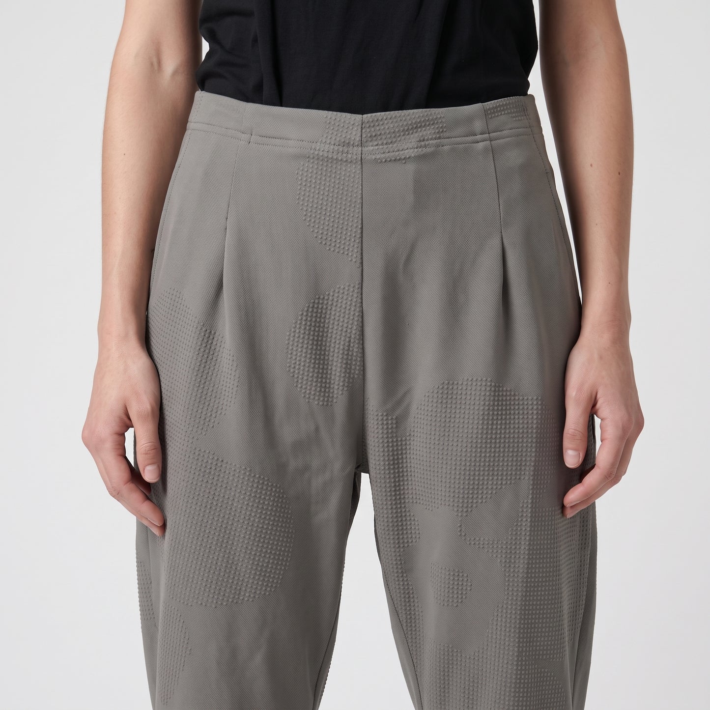 Textured Grey Tailored Trousers
