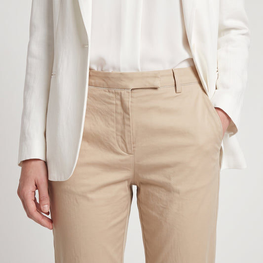 Classic Tailored Beige Chino Trousers
