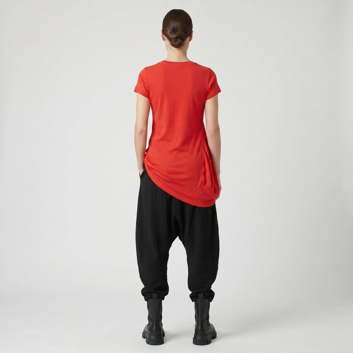 Asymmetric Cotton Jersey Tee