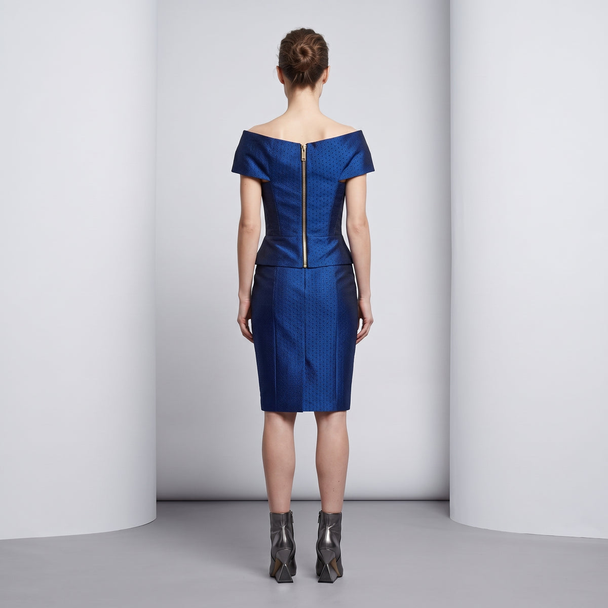 Structured Off-Shoulder Peplum Bodice