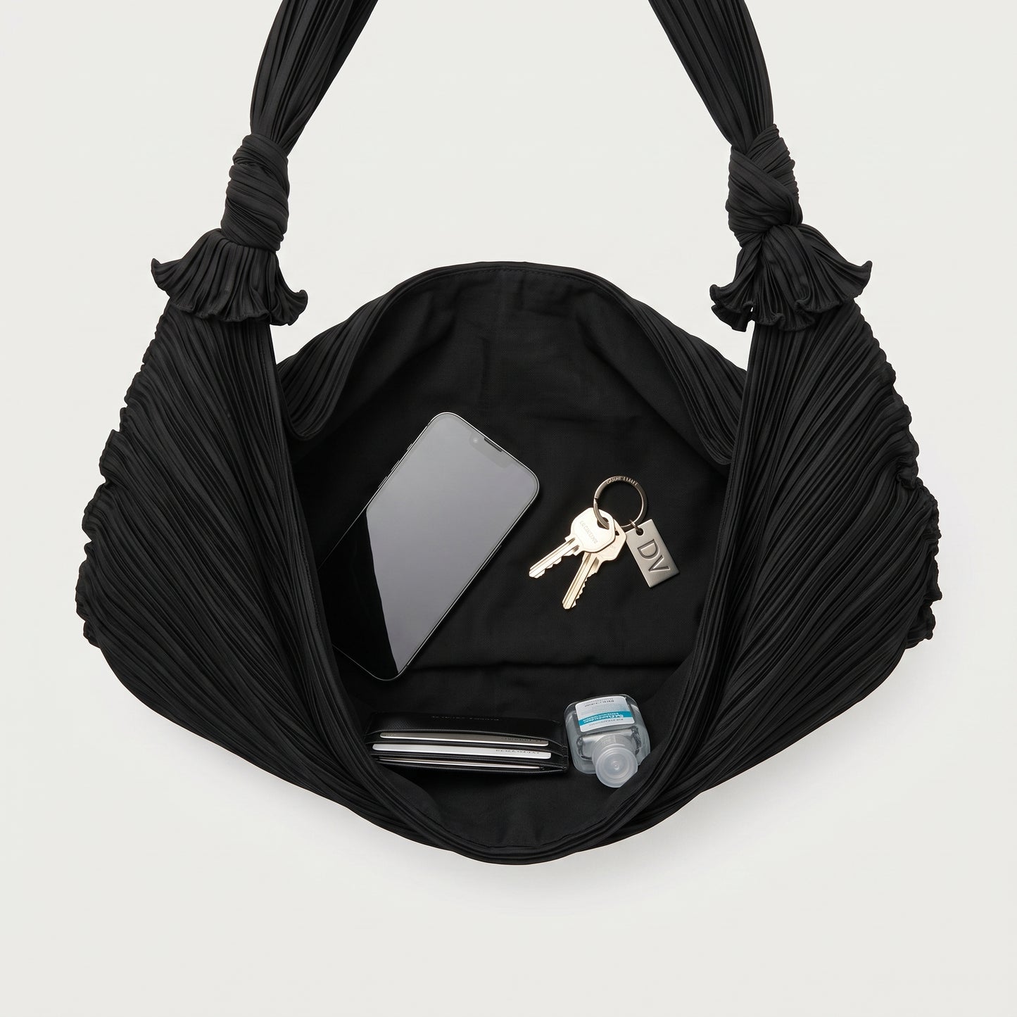 Sculptural Pleated Circle Bag