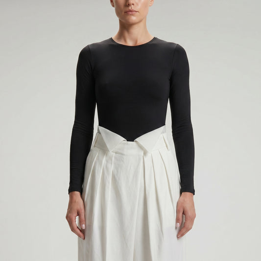 High-Waisted Tailored Paperbag Trousers