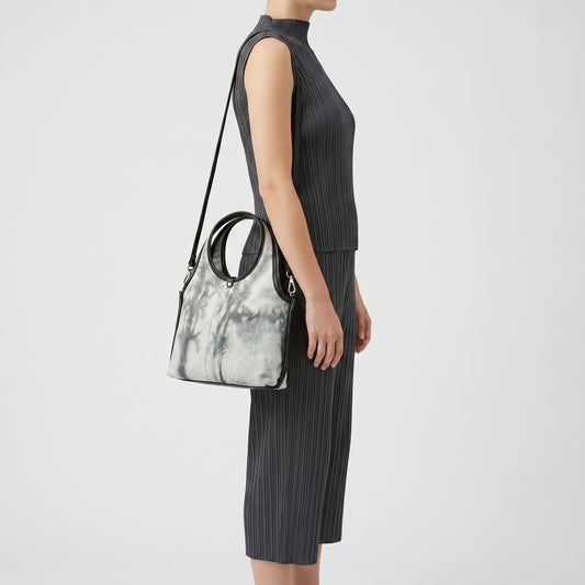 Tie-Dye Leather Tote Bag