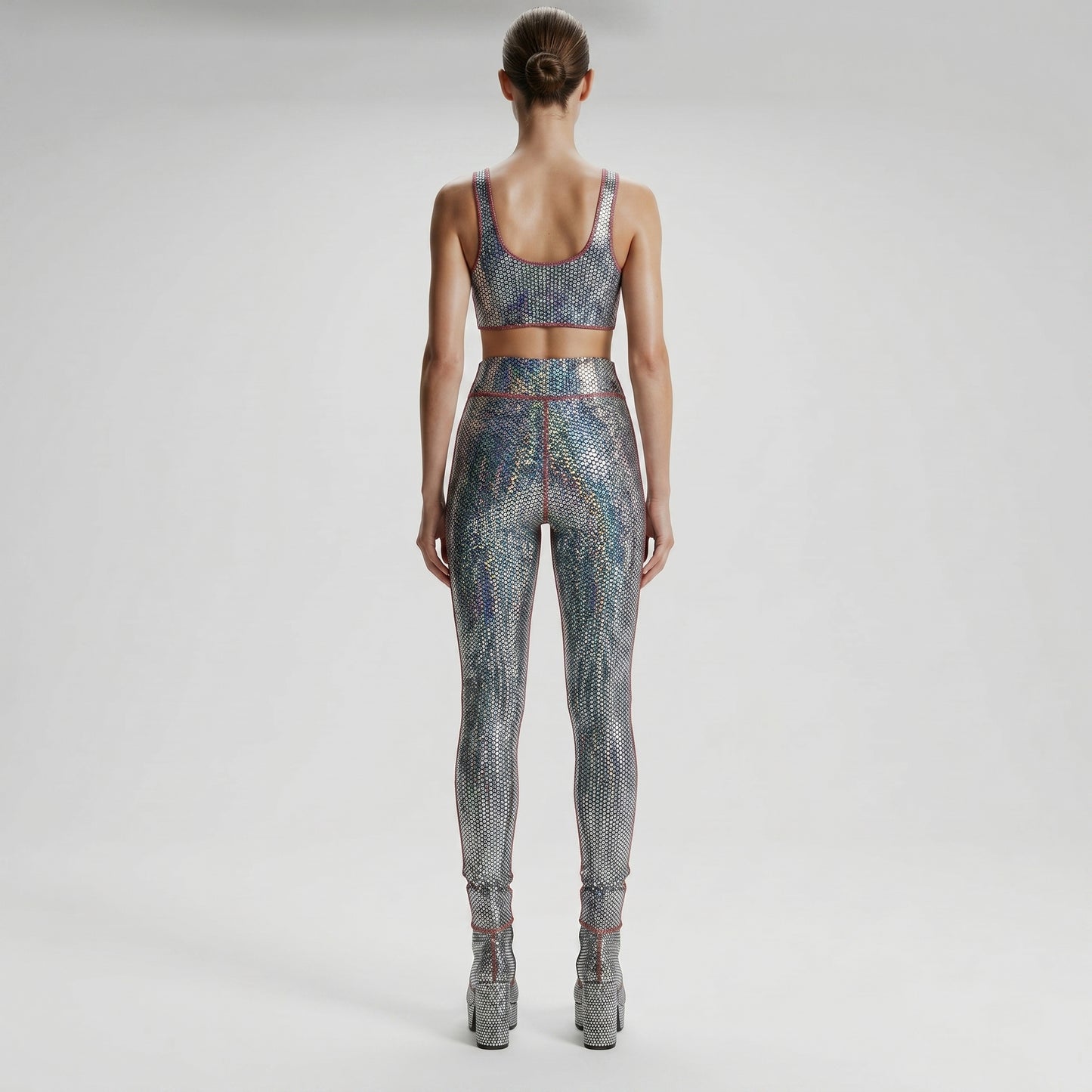 Iridescent Sequin High-Rise Leggings