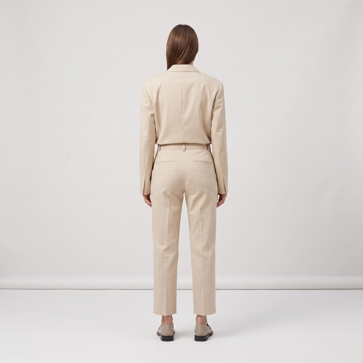 Tailored Cream Cropped Trousers