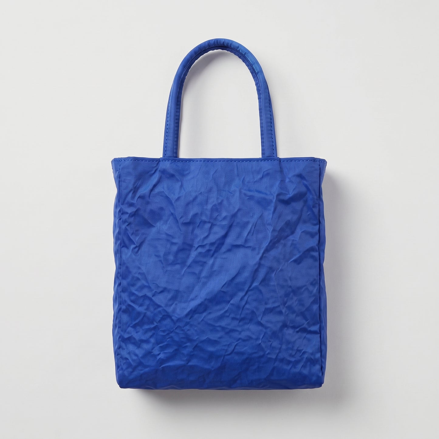 Crinkled Metallic Blue Tote Bag