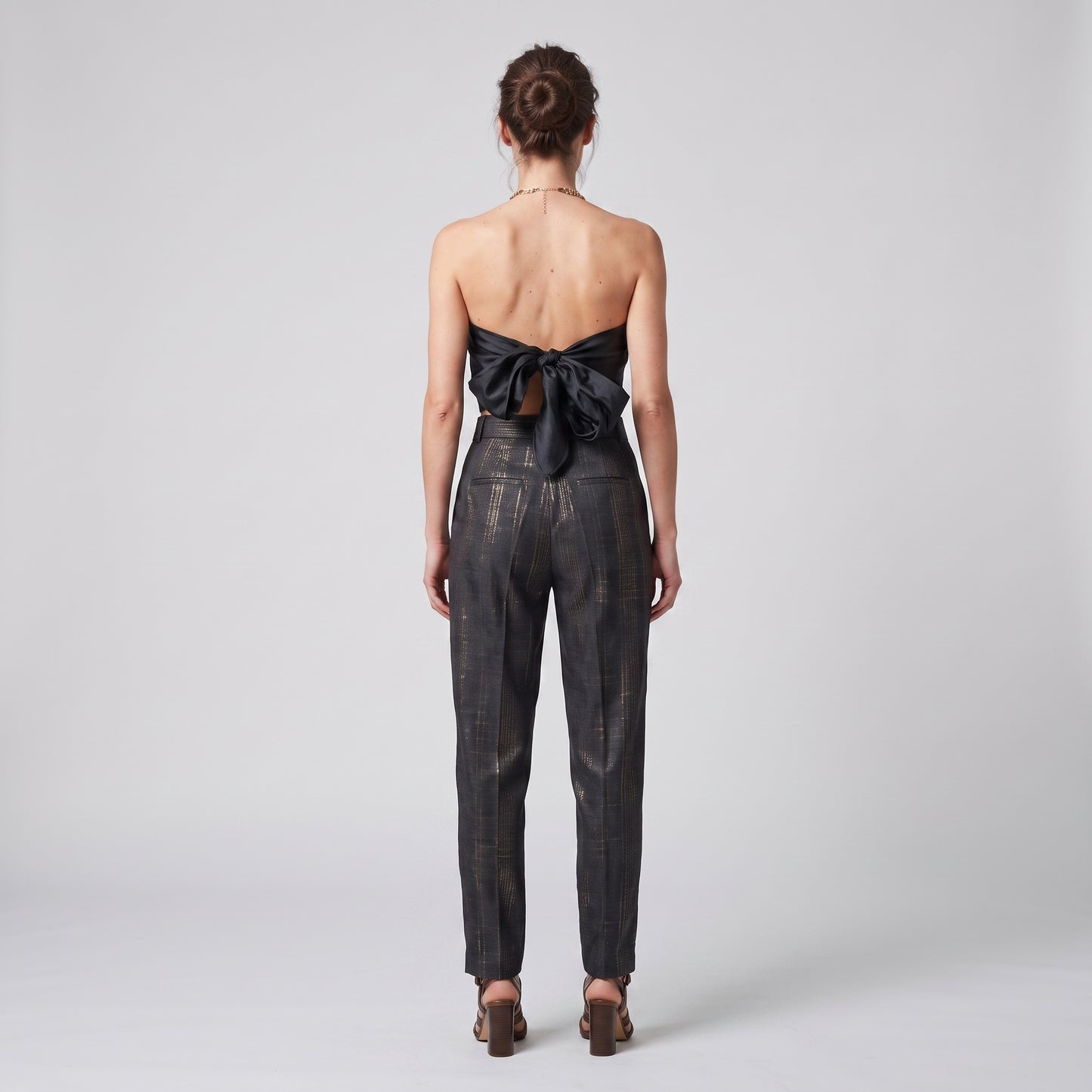 Sleek Satin Tie-Back Tube Top