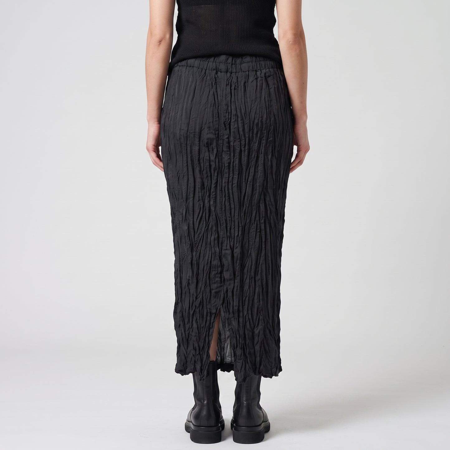 Abstract Print Textured Midi Skirt