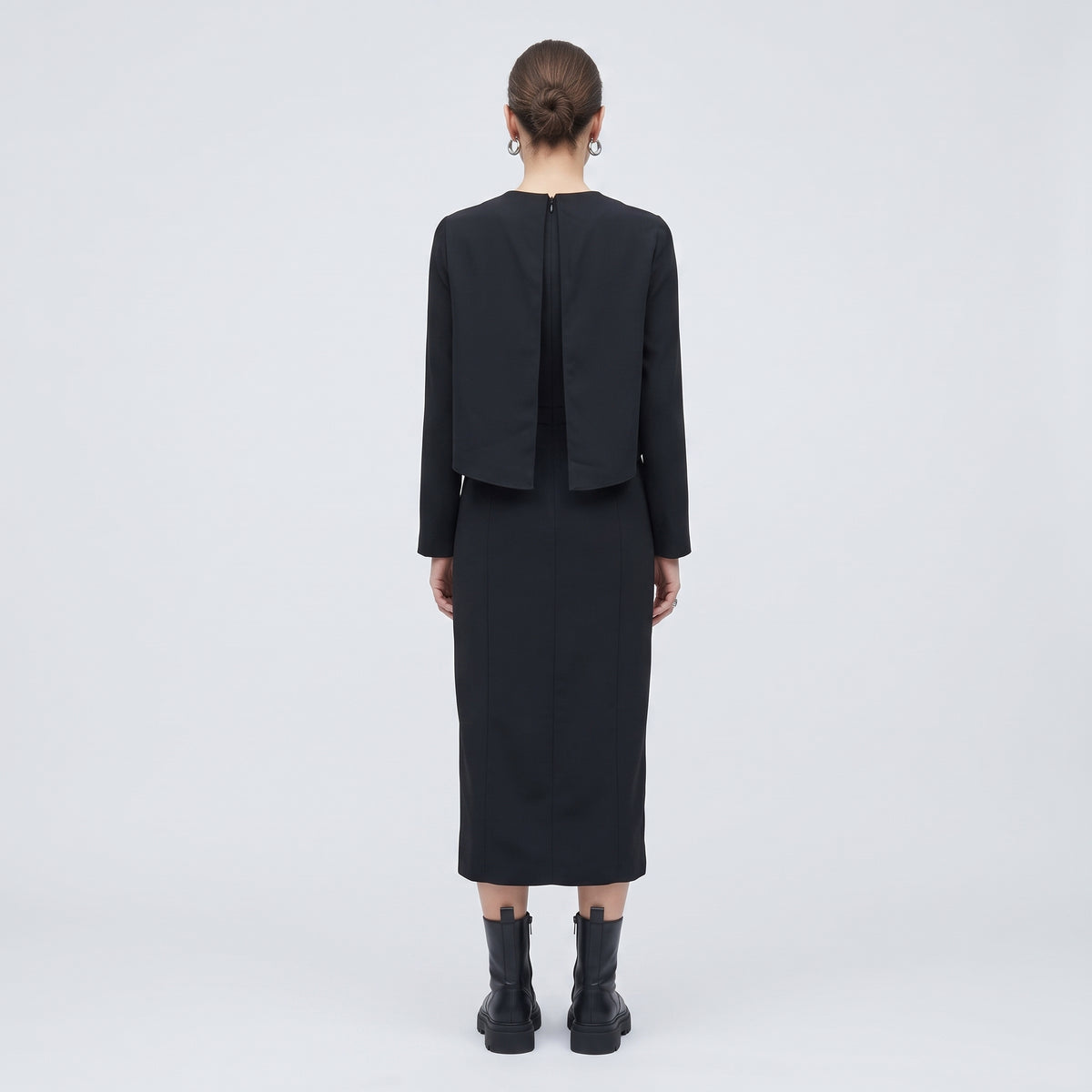 Tailored Long Sleeve Sheath Dress