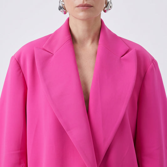 Vibrant Fuchsia Structured Blazer