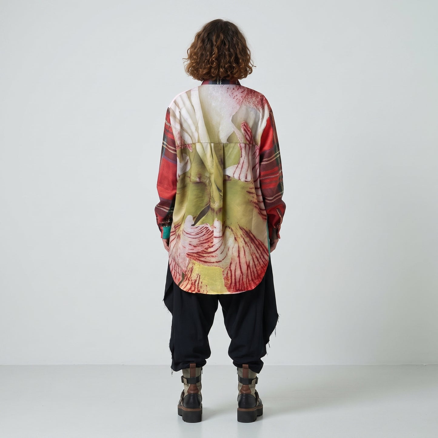 Patchwork Tartan Button Down Shirt