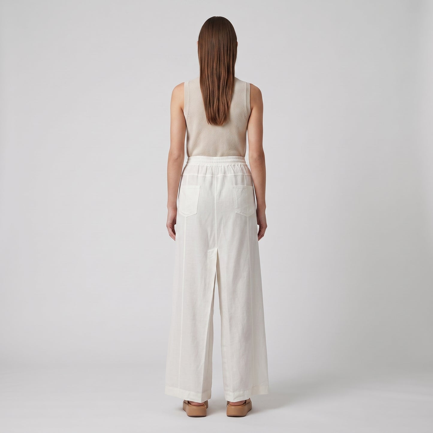 Relaxed Cotton Drawstring Trousers
